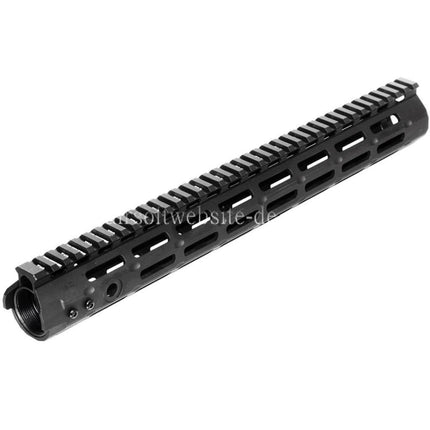 APS CNC 15 Zoll Evolution Tech 5.0 M-LOK Handschutz Schienen System Geeignet für APS CYMA G&P JG Tokyo Marui M4 M16 Serie AEG Gewehre Airsoft Schwarz