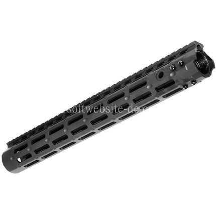APS CNC 15 Zoll Evolution Tech 5.0 M-LOK Handschutz Schienen System Geeignet für APS CYMA G&P JG Tokyo Marui M4 M16 Serie AEG Gewehre Airsoft Schwarz