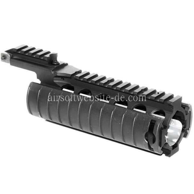 CYMA CNC Aluminum 210mm RAS Handschutz Schienen System mit Rail Cover Geeignet für Tokyo Marui M4 M16 Serie AEG / WA M4 M16 Serie GBB Gewehre Airsoft Schwarz