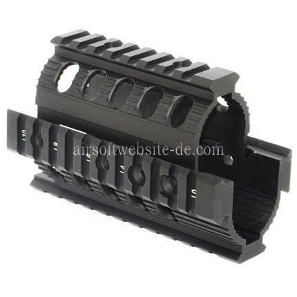 CYMA CNC Aluminum 135mm Handschutz Schienen System Geeignet für Tokyo Marui D-Boys CYMA APS VFC Matrix AK74U Serie AEG Gewehre Airsoft Schwarz
