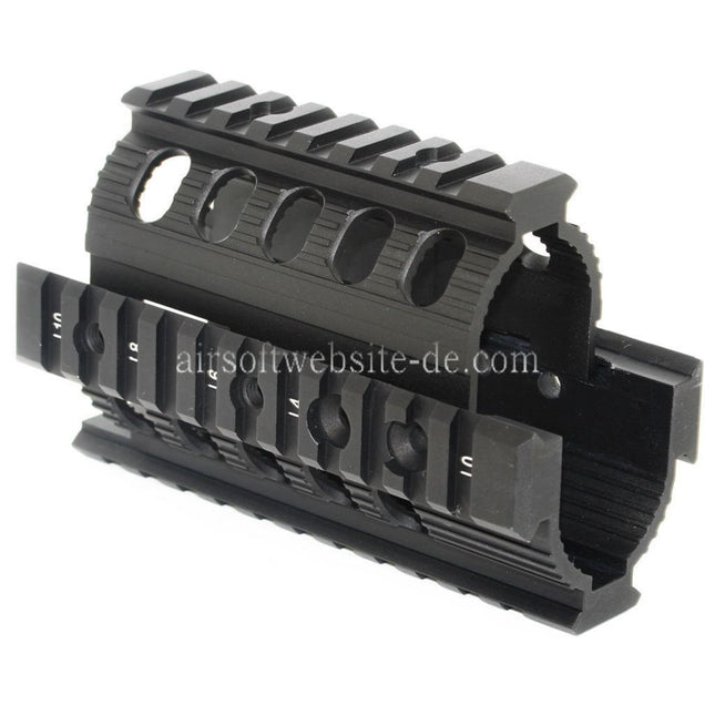 CYMA CNC Aluminum 135mm Handschutz Schienen System Geeignet für Tokyo Marui D-Boys CYMA APS VFC Matrix AK74U Serie AEG Gewehre Airsoft Schwarz