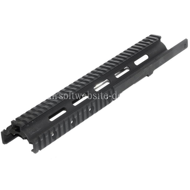 CYMA CNC Aluminum 370mm RAS Handschutz Schienen System mit Schienenabdeckung Geeignet für CYMA Tokyo Marui G&P JG M14 Serie AEG Gewehre Airsoft Schwarz
