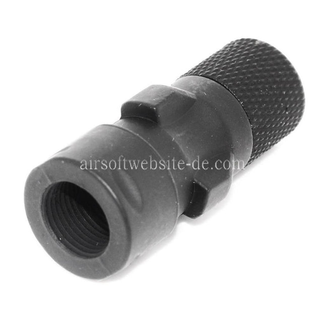 CYMA Metall Mündungsfeuerdämpfer Muzzle Adapter Geeignet für CM041 CM049 MP5 AEG Gewehre Airsoft Schwarz