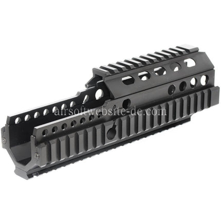 Airsoft Website 225mm 9 Zoll CNC Aluminium 4-Side Handschutz Schienen System Geeignet für ARMY G&G L85 R85 AEG Gewehre Schwarz