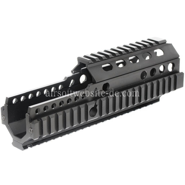 Airsoft Website 225mm 9 Zoll CNC Aluminium 4-Side Handschutz Schienen System Geeignet für ARMY G&G L85 R85 AEG Gewehre Schwarz