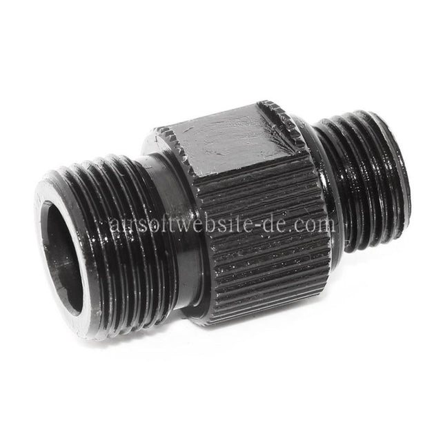 PPS Lauf Schalldämpfer Kompensator Adapter Geeignet für KSC M9 / WE Pistolen Airsoft +11mm CW im Uhrzeigersinn -14mm CCW gegen den Uhrzeigersinn