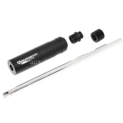 APS 6.03mm 190mm Power Up Erweitert Innere Lauf and Schalldämpfer mit Adapter (-12mm CCW To -14mm CCW) Geeignet für ACP601 Black Hornet Serie GBB Pistolen Airsoft