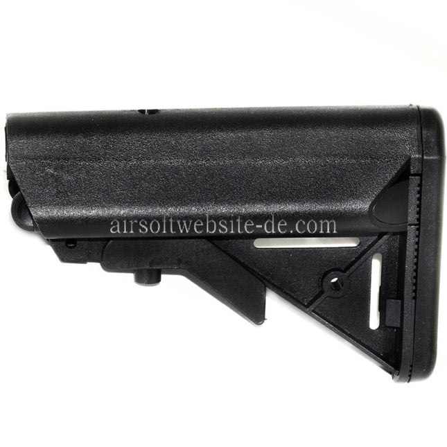 E&C Polymer MK18 MOD 0 LMT Kran Schaft Geeignet für Tokyo Marui M4 M16 Serie AEG Gewehre Airsoft Schwarz