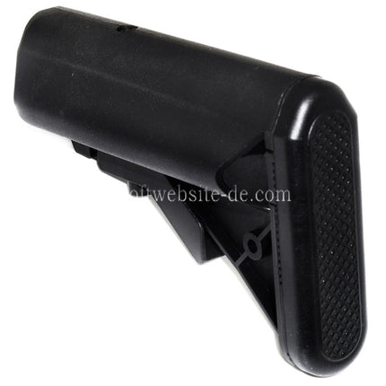 E&C Polymer MK18 MOD 0 LMT Kran Schaft Geeignet für Tokyo Marui M4 M16 Serie AEG Gewehre Airsoft Schwarz
