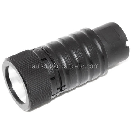 CYMA Einstellbares Soundverstärkungs design AK74 Mündungsfeuerdämpfer Geeignet für -14mm CCW Gegen den Uhrzeigersinn Lauf Gewehre Airsoft Schwarz