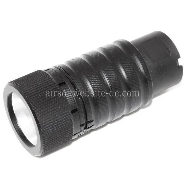 CYMA Einstellbares Soundverstärkungs design AK74 Mündungsfeuerdämpfer Geeignet für -14mm CCW Gegen den Uhrzeigersinn Lauf Gewehre Airsoft Schwarz