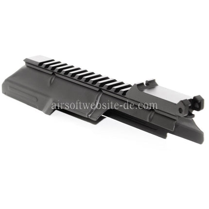 CYMA Obere Empfängerabdeckung mit 20mm Taktikschienen Kimme Geeignet für D-Boys JG Jing Gong Golden Eagle CYMA Tokyo Marui AKS74U Serie AEG Gewehre Airsoft Schwarz