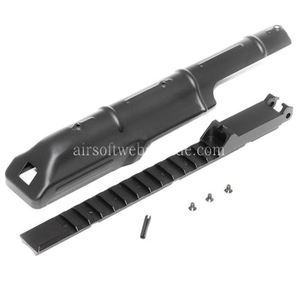 CYMA Obere Empfängerabdeckung mit 20mm Taktikschienen Kimme Geeignet für D-Boys JG Jing Gong Golden Eagle CYMA Tokyo Marui AKS74U Serie AEG Gewehre Airsoft Schwarz