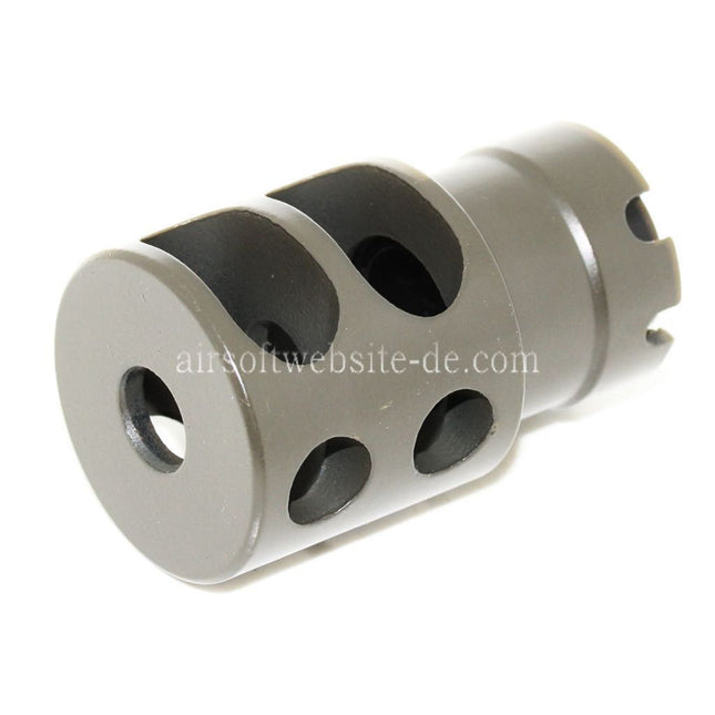 Airsoft Website 55mm DTK-2 Stil Mündungsbremse Mündungsfeuerdämpfer Geeignet für -14mm CCW Gegen den Uhrzeigersinn Lauf Gewehre