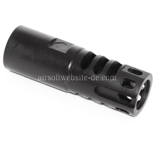 APS 68mm Evolution Tech Mündungsbremse Mündungsfeuerdämpfer 1.0 Geeignet für -14mm CCW Gegen den Uhrzeigersinn Lauf Gewehre Airsoft Schwarz