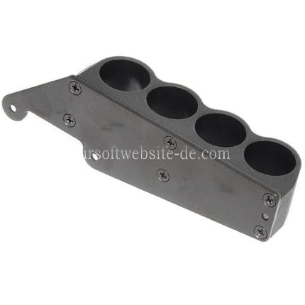 CYMA 6 Stück (30rd jede) Plastik Schrotflinte Schrotpatronen Magazin mit 4-Schalen-Halter Metall Carrier Geeignet für CYMA Tokyo Marui M870 Schrotflinte Airsoft