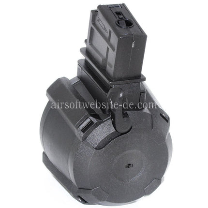 BATTLEAXE 1400rd Klangsteuerung Elektrisch Trommelmagazin Geeignet für G36 Serie AEG Gewehre Airsoft