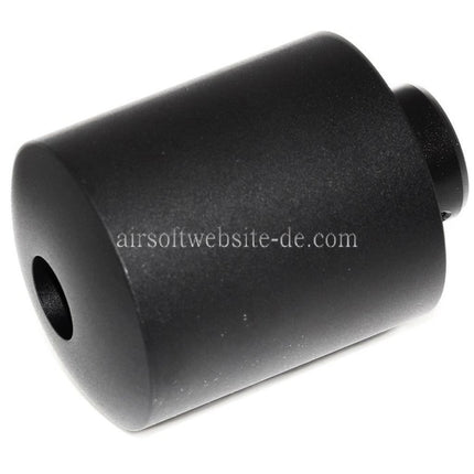 AIRSOFT WEBSITE 48mm/55mm Metall Mündungsbremse Mündungsfeuerdämpfer geeignet für -14mm CCW Gewehre mit gegen den Uhrzeigersinn gerichtetem Gewindelauf Airsoft Schwarz