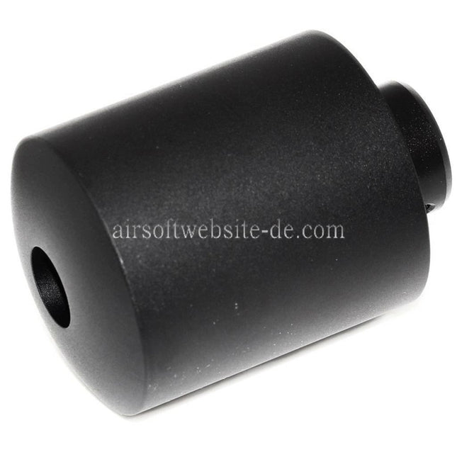 AIRSOFT WEBSITE 48mm/55mm Metall Mündungsbremse Mündungsfeuerdämpfer geeignet für -14mm CCW Gewehre mit gegen den Uhrzeigersinn gerichtetem Gewindelauf Airsoft Schwarz