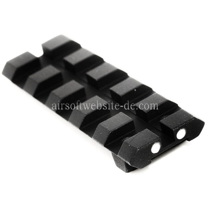 APS 5-Slot Picatinny 20mm Anpassen Schiene hinteres Visier Geeignet für APS WE AW Tokyo Marui G17 G18C Serie GBB Pistolen Airsoft Schwarz