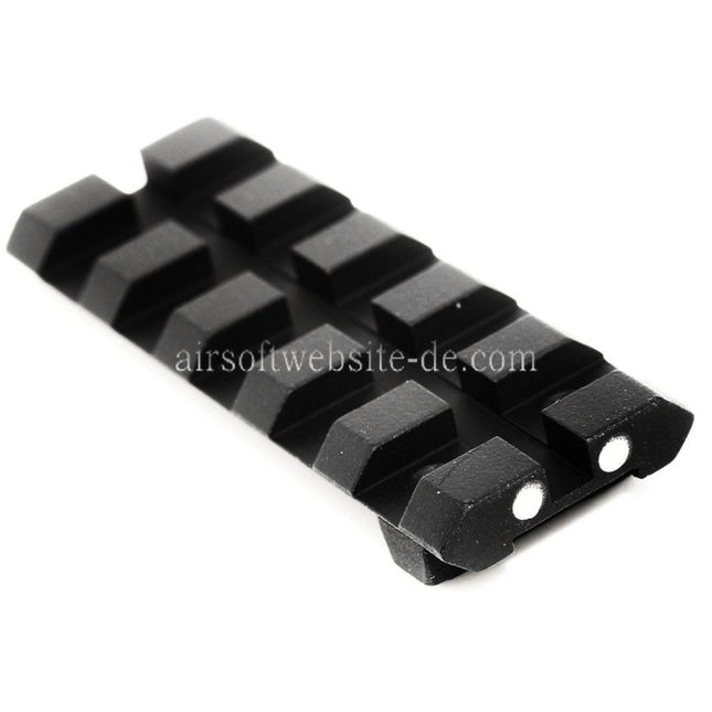 APS 5-Slot Picatinny 20mm Anpassen Schiene hinteres Visier Geeignet für APS WE AW Tokyo Marui G17 G18C Serie GBB Pistolen Airsoft Schwarz