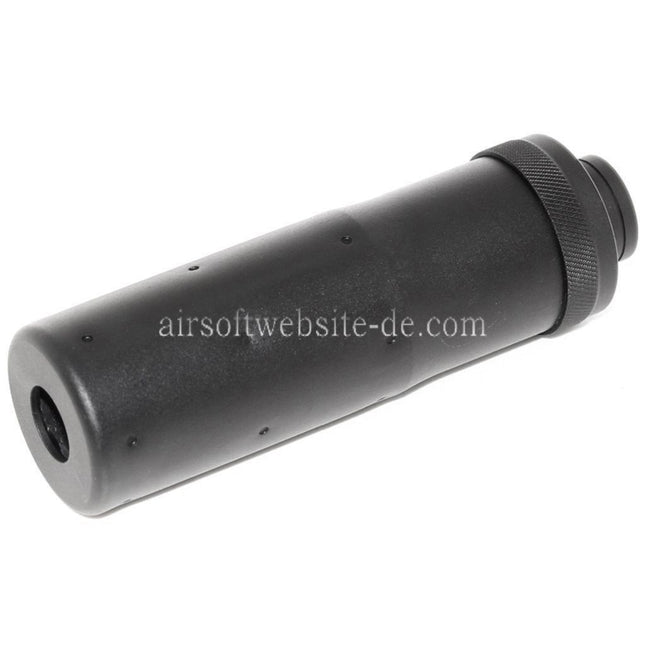 Airsoft Website 4.5 Zoll MK23 Stil Schalldämpfer Laufverlängerung Rohr Geeignet für -14mm CCW Gegen den Uhrzeigersinn Lauf Gewehre Schwarz