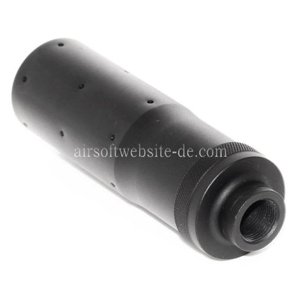 Airsoft Website 4.5 Zoll MK23 Stil Schalldämpfer Laufverlängerung Rohr Geeignet für -14mm CCW Gegen den Uhrzeigersinn Lauf Gewehre Schwarz