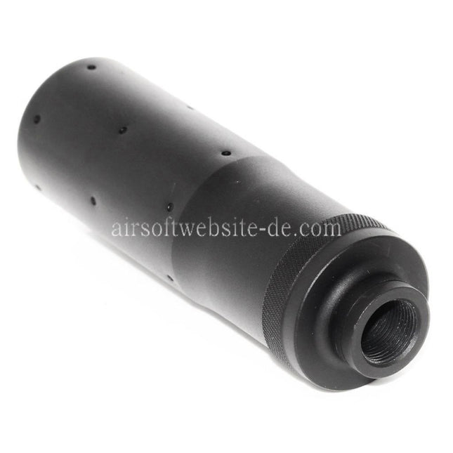 Airsoft Website 4.5 Zoll MK23 Stil Schalldämpfer Laufverlängerung Rohr Geeignet für -14mm CCW Gegen den Uhrzeigersinn Lauf Gewehre Schwarz