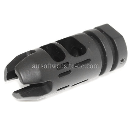 APS EMG Falkor Defense VG6 Epsilon Mündungsbremse Mündungsfeuerdämpfer Geeignet für -14mm CCW Gegen den Uhrzeigersinn Lauf Gewehre Airsoft Schwarz