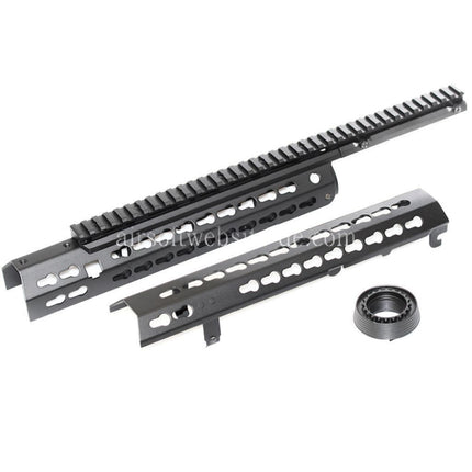 CYMA Keymod Modular Handschutz Schienen System Geeignet für CYMA CM079 Tokyo Marui M4 Serie AEG Gewehre Airsoft Schwarz