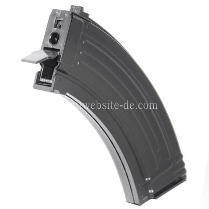 Airsoft Website 600rd Metall Hi-Cap Magazin Geeignet für AK Serie AEG Gewehre Schwarz