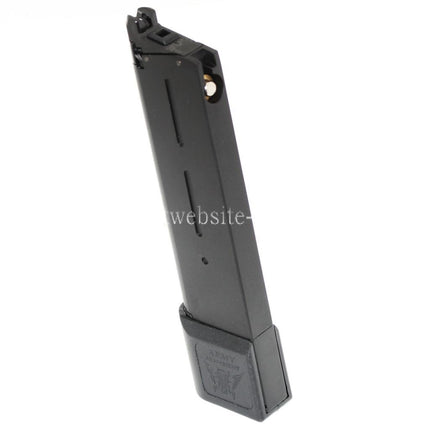 ARMY ARMAMENT 26rd Gas Magazin Erweiterter Langer Typ Geeignet für KWC KJ Works DOUBLE BELL E&C Tokyo Marui 1911 Serie GBB Pistolen Airsoft Schwarz