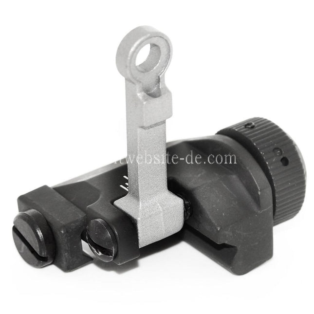 Airsoft Website KAC Stil 300M Metall Hochklappen Kimme Geeignet für MK18 MOD-1 M4 M16 AEG Gewehre Black/Silber