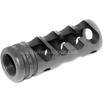 Airsoft Website 63mm DNTC 308 Type Mündungsbremse Mündungsfeuerdämpfer Geeignet für -14mm CCW Gegen den Uhrzeigersinn Lauf Gewehre