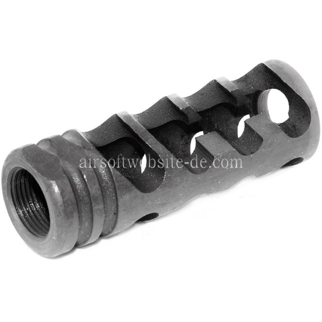 Airsoft Website 63mm DNTC 308 Type Mündungsbremse Mündungsfeuerdämpfer Geeignet für -14mm CCW Gegen den Uhrzeigersinn Lauf Gewehre