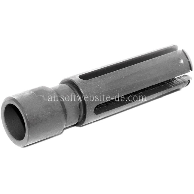 Airsoft Website 240F-M60 7.62 Stil Mündungsbremse Mündungsfeuerdämpfer Geeignet für -14mm CCW Gegen den Uhrzeigersinn Lauf Gewehre