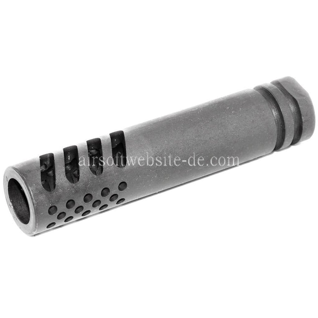 Airsoft-Website 102mm Mündungsfeuerbremse mit mehreren Anschlüssen aus Metall geeignet für Gewehre mit -14mm CCW Gewindelauf gegen den Uhrzeigersinn