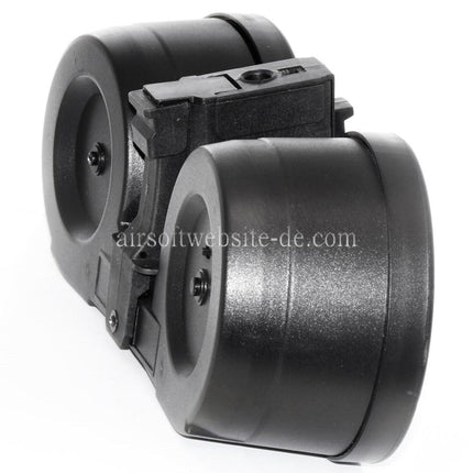 BATTLEAXE 2500rd Electric Sound Control Trommelmagazin Geeignet für AK Serie AEG Gewehre Airsoft Schwarz