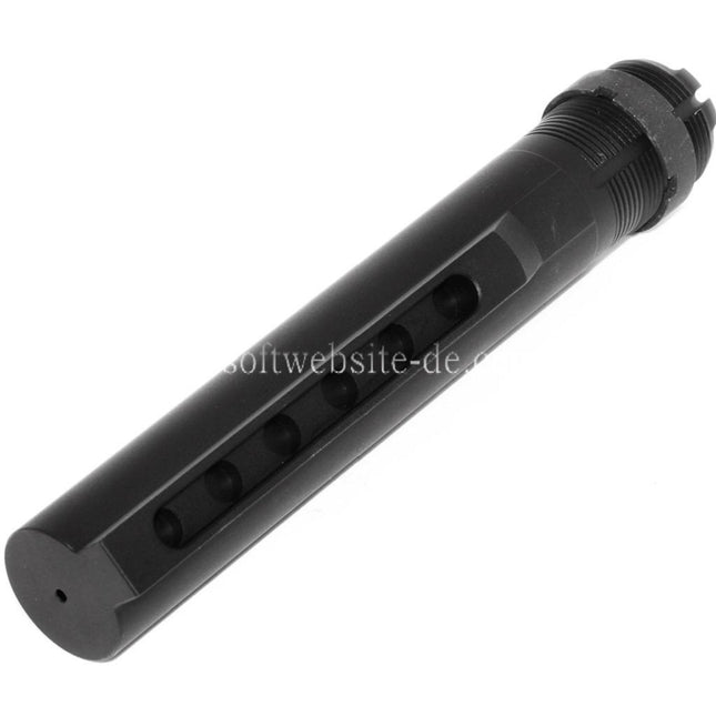 5KU 6-Positions Gewehrschaft Pufferrohradapter Geeignet für Western Arms WA G&P WOC M4 M4A1 Serie GBB Gewehre Airsoft Schwarz