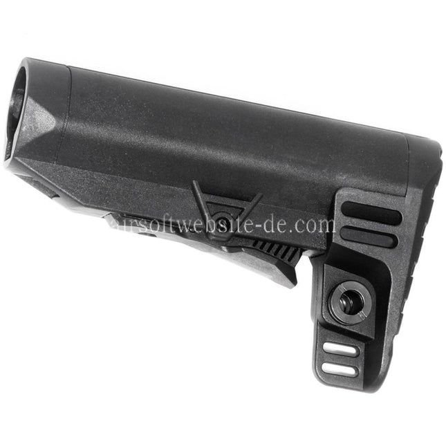 Airsoft Website Einziehbarer Teleskopschaft Geeignet für M4 M16 AEG Gewehre Schwarz