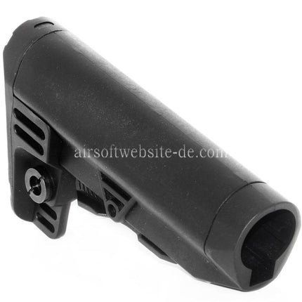 Airsoft Website Einziehbarer Teleskopschaft Geeignet für M4 M16 AEG Gewehre Schwarz