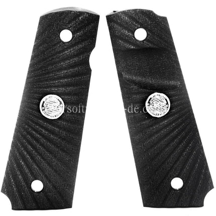 Airsoft Website Plastik Griffabdeckung (Different Stils) Geeignet für DOUBLE BELL ARMY AW WE KJ Tokyo Marui M1911 M.E.U Serie 70 M45A1 WARRIOR GBB Pistolen Schwarz