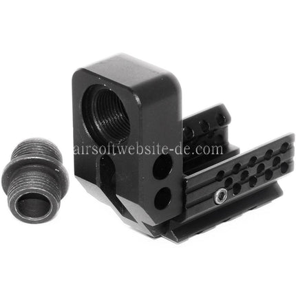 5KU SAS Front Kit Geeignet für WE (WE-TECH) Tokyo Marui G19 Serie GBB Pistolen Airsoft Schwarz