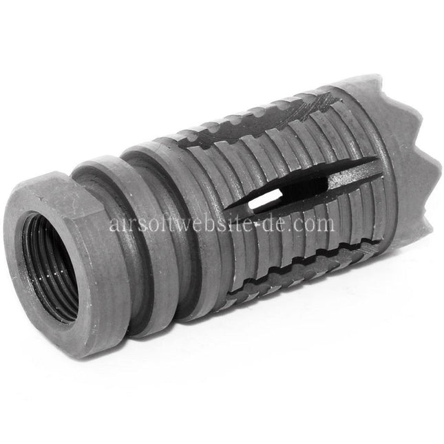 Airsoft Website 50mm Tenderizer Mündungsbremse Mündungsfeuerdämpfer Geeignet für +14mm CW Rechtsgewinde Lauf Gewehre