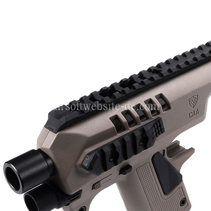 CAA Roni Pistolenkarabiner Conversion Kit Geeignet für KSC VFC Umarex Tokyo Marui G17 G18C G19 G23F Serie GBB Pistolen Airsoft