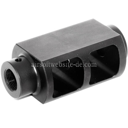 Airsoft Website 76mm M700 Tactical Bolt Action Scharfschütze Mündungsbremse Mündungsfeuerdämpfer Geeignet für -14mm CCW Gegen den Uhrzeigersinn Lauf Gewehre Schwarz