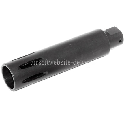 Airsoft Website 113mm XM177 Stil Mündungsbremse Mündungsfeuerdämpfer Geeignet für -14mm CCW Gegen den Uhrzeigersinn Lauf Gewehre Schwarz