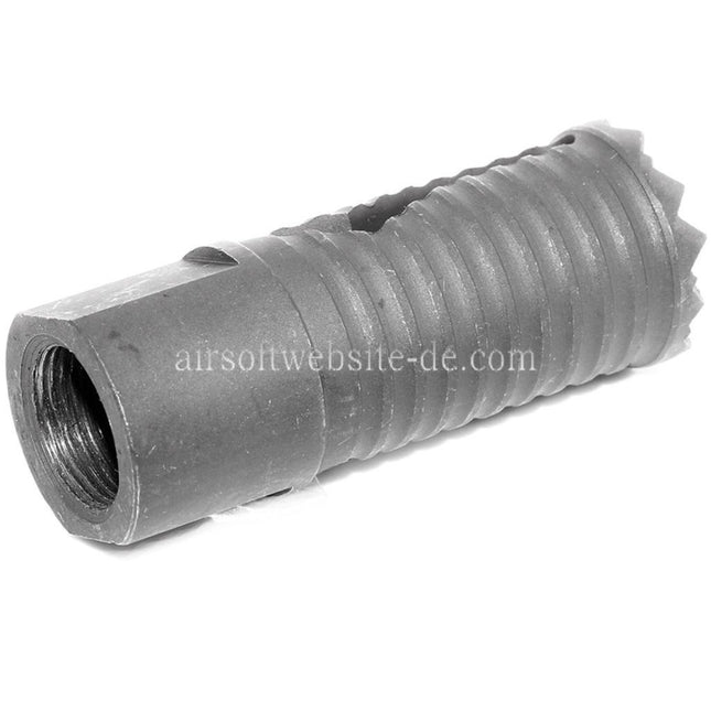 Airsoft Website 57mm Medieval Mündungsbremse Mündungsfeuerdämpfer Geeignet für -14mm CCW Gegen den Uhrzeigersinn Lauf Gewehre