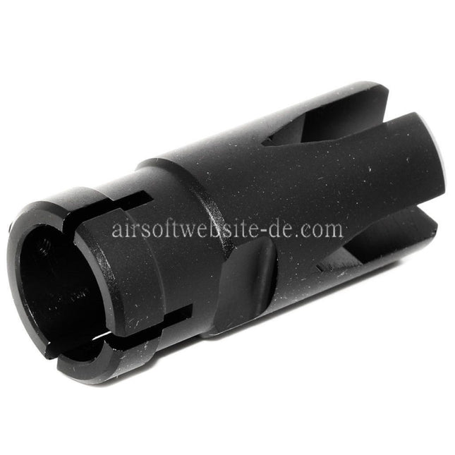 Golden Eagle 51mm G36 Mündungsbremse Mündungsfeuerdämpfer Geeignet für -14mm CCW Gegen den Uhrzeigersinn Lauf Gewehre Airsoft Schwarz