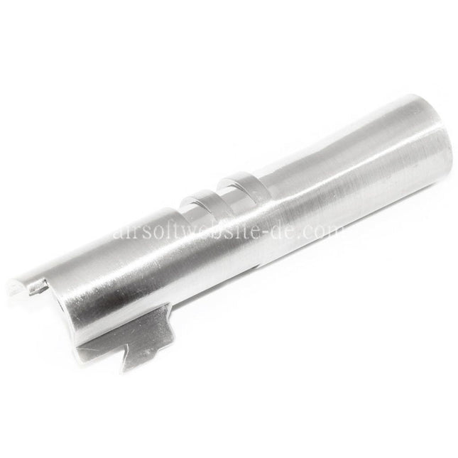 Airsoft Website 85mm/89mm Äußerer Lauf -12mm CCW Gegen den Uhrzeigersinn Geeignet für ARMY ARMAMENT R45 Detonics .45 Serie GBB Pistolen Silber